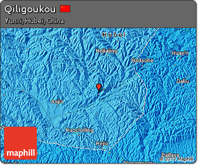 Political 3D Map of Qiligoukou