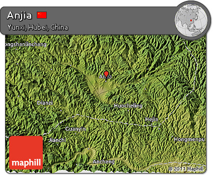 Satellite 3D Map of Anjia