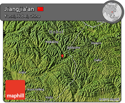 Satellite 3D Map of Jiangjia'an