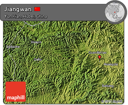 Satellite 3D Map of Jiangwan