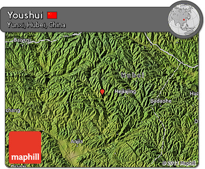 Satellite 3D Map of Youshui