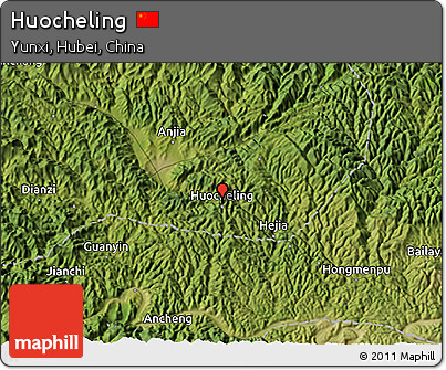 Satellite 3D Map of Huocheling