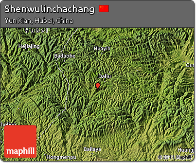 Satellite 3D Map of Shenwulinchachang