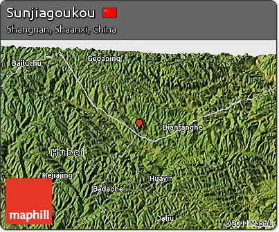 Satellite 3D Map of Sunjiagoukou