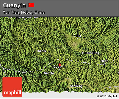 Satellite 3D Map of Guanyin