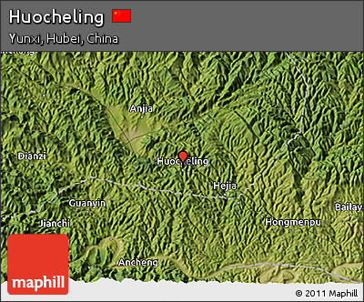 Satellite 3D Map of Huocheling