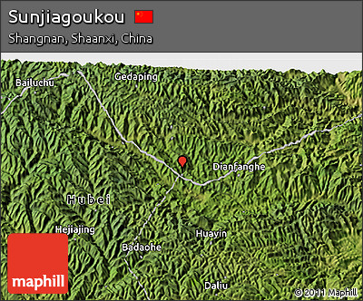 Satellite 3D Map of Sunjiagoukou