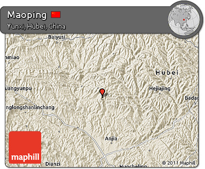 Shaded Relief 3D Map of Maoping