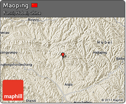 Shaded Relief 3D Map of Maoping