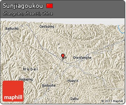 Shaded Relief 3D Map of Sunjiagoukou