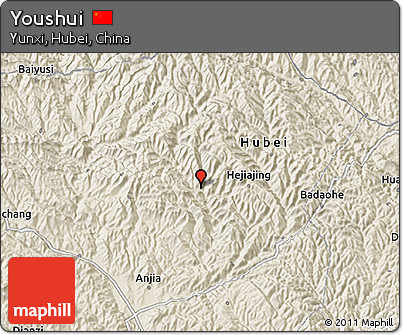 Shaded Relief 3D Map of Youshui
