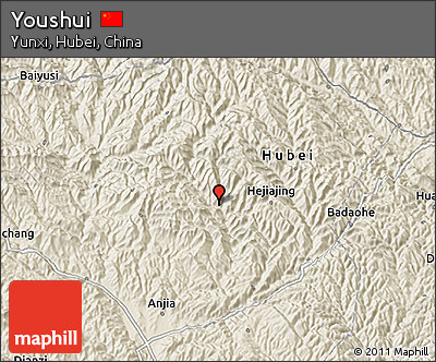 Shaded Relief 3D Map of Youshui