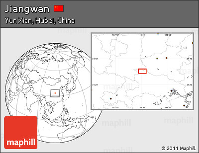 Blank Location Map of Jiangwan