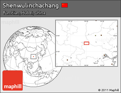 Blank Location Map of Shenwulinchachang