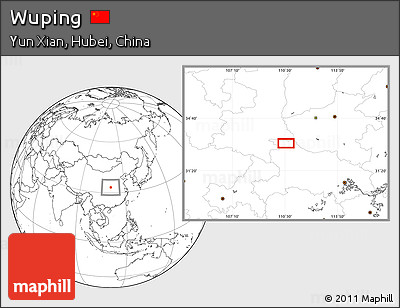 Blank Location Map of Wuping