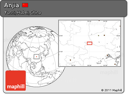 Blank Location Map of Anjia