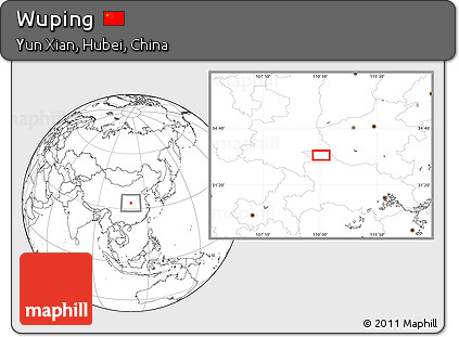 Blank Location Map of Wuping