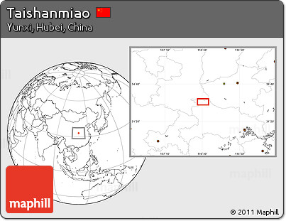 Blank Location Map of Taishanmiao