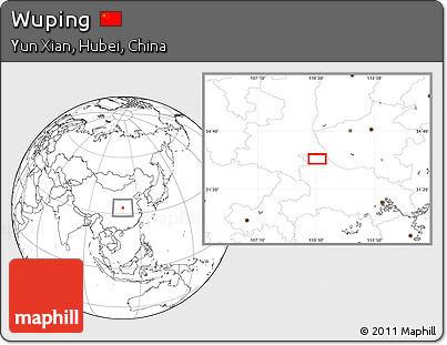 Blank Location Map of Wuping