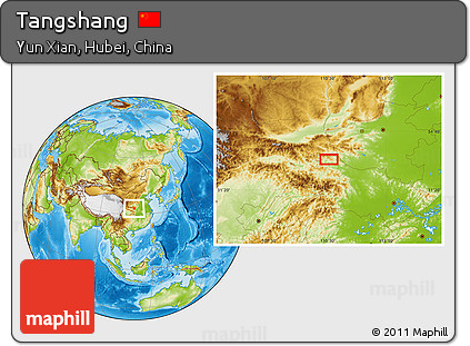 Physical Location Map of Tangshang
