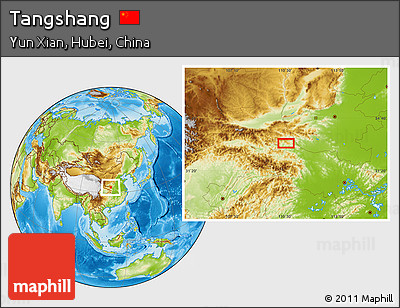 Physical Location Map of Tangshang