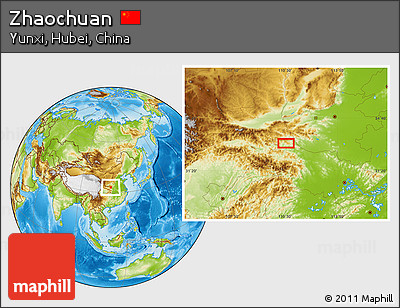 Physical Location Map of Zhaochuan