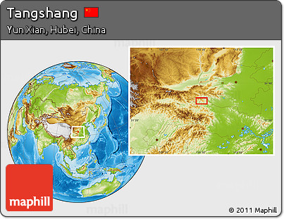 Physical Location Map of Tangshang