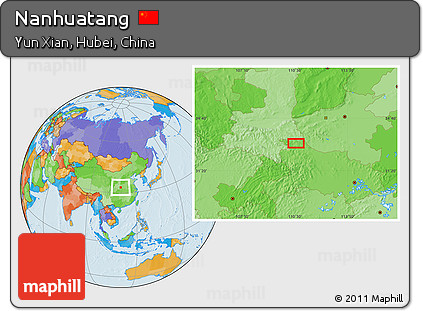Political Location Map of Nanhuatang