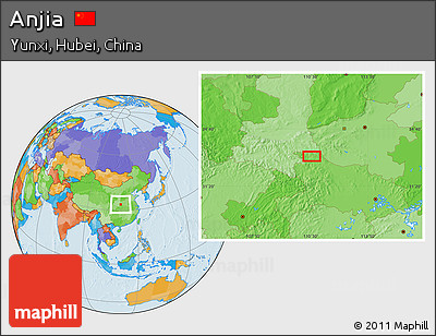 Political Location Map of Anjia