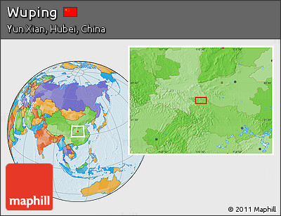 Political Location Map of Wuping