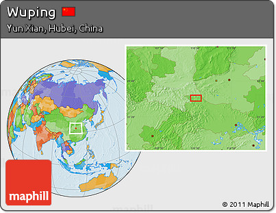 Political Location Map of Wuping