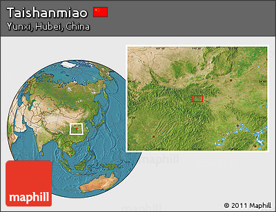Satellite Location Map of Taishanmiao