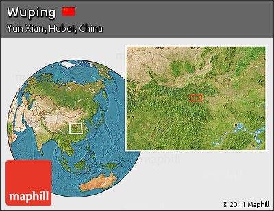 Satellite Location Map of Wuping
