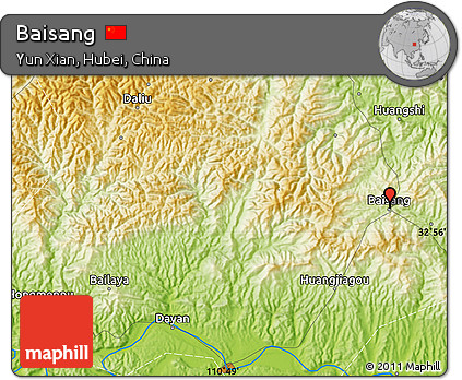 Physical Map of Baisang