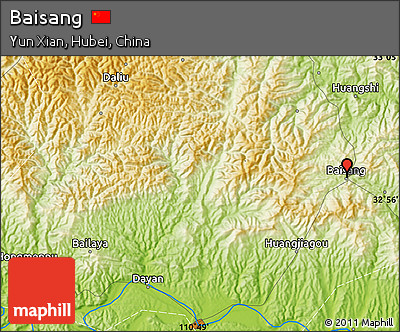 Physical Map of Baisang