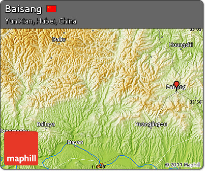 Physical Map of Baisang