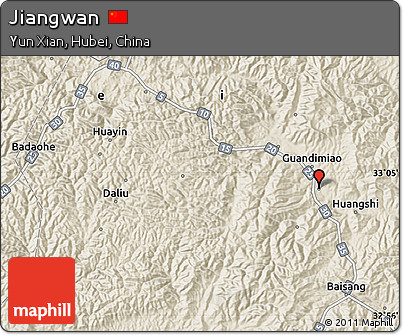 Shaded Relief Map of Jiangwan