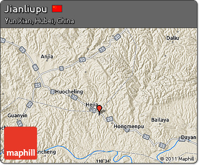 Shaded Relief Map of Jianliupu