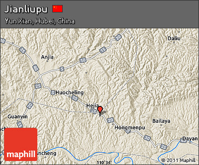 Shaded Relief Map of Jianliupu