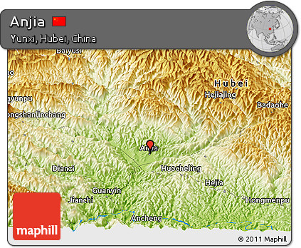 Physical Panoramic Map of Anjia