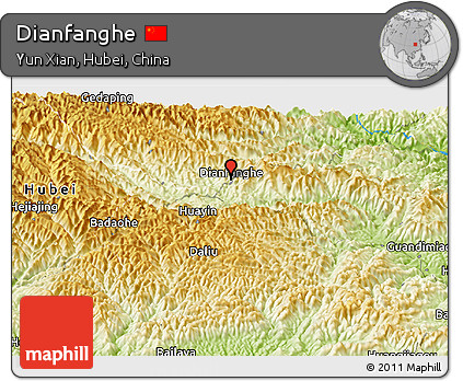 Physical Panoramic Map of Dianfanghe