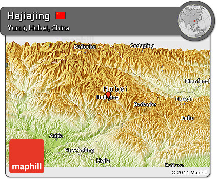 Physical Panoramic Map of Hejiajing