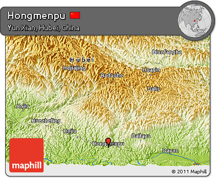 Physical Panoramic Map of Hongmenpu