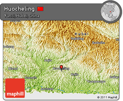 Physical Panoramic Map of Huocheling