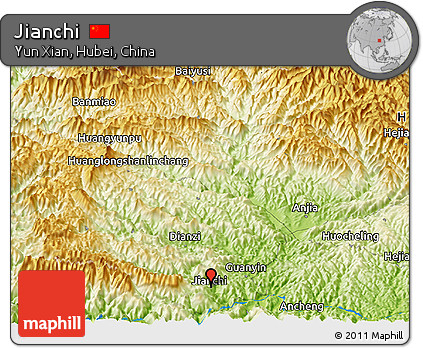 Physical Panoramic Map of Jianchi