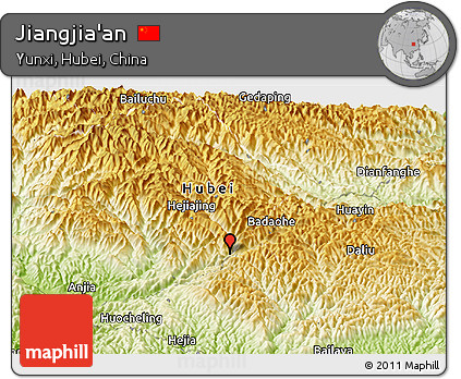 Physical Panoramic Map of Jiangjia'an