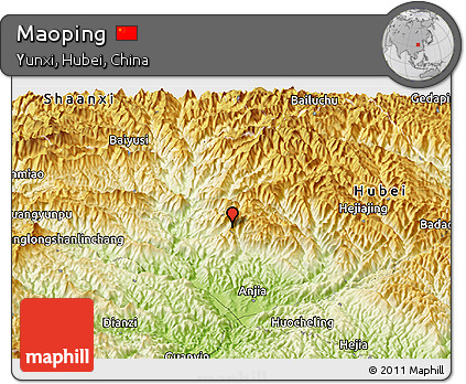 Physical Panoramic Map of Maoping