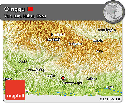 Physical Panoramic Map of Qingqu