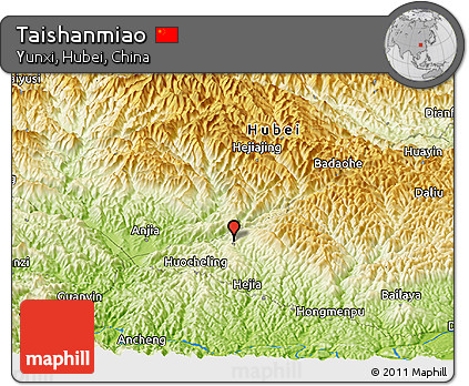 Physical Panoramic Map of Taishanmiao