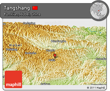 Physical Panoramic Map of Tangshang